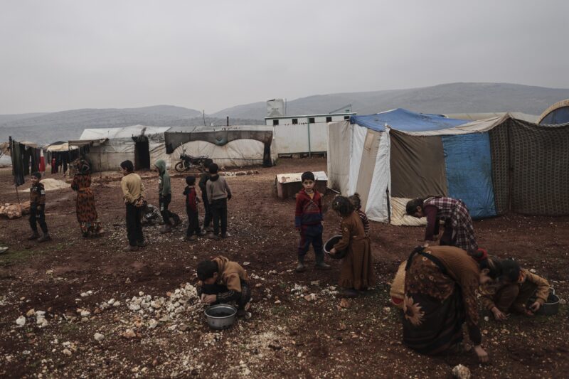 Campo para desplazados sirios en Idlib