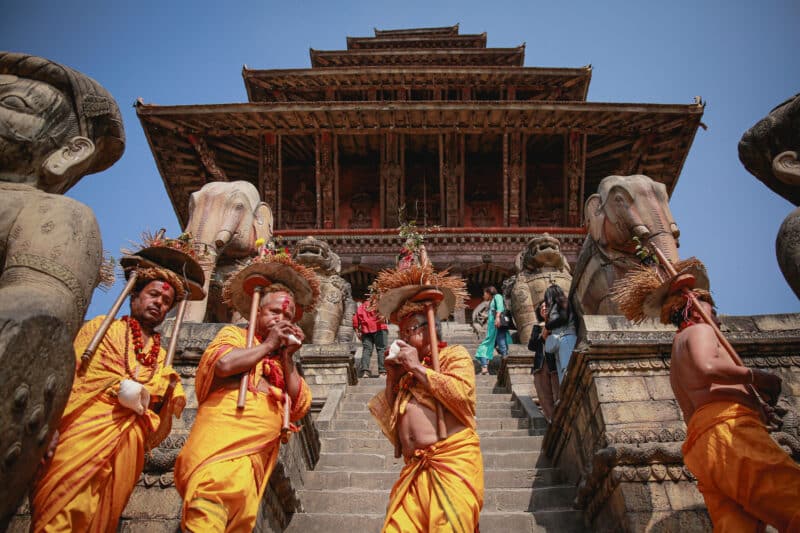 Celebraciones del festival Madhav Narayan en Bhaktapur