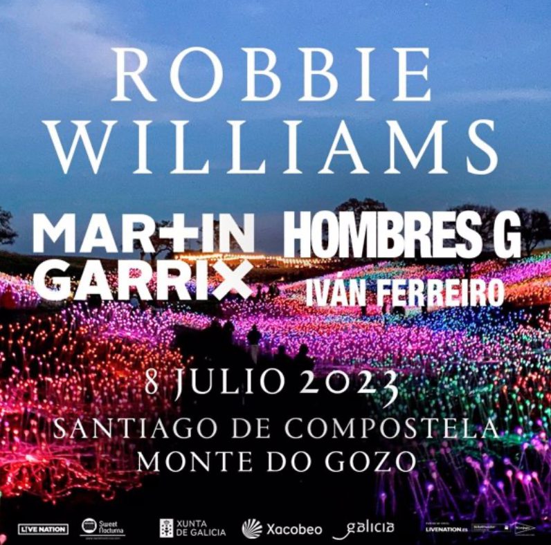 Disponibles las entradas para los conciertos de Robbie Williams y Martin Garrix en Santiago a partir de este martes