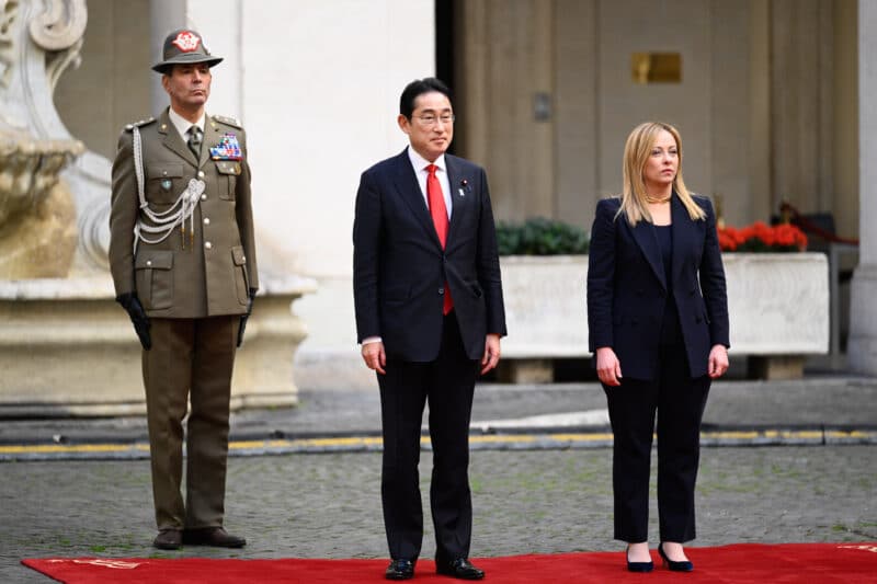 El primer ministro de Japón, Fumio Kishida, en Roma