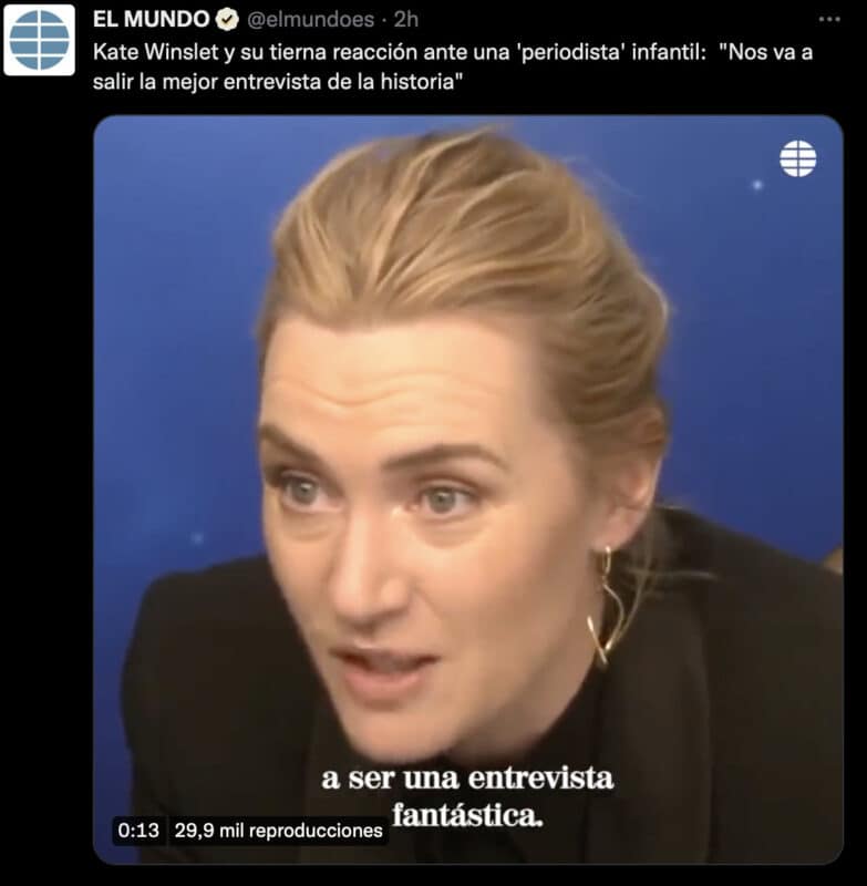 Kate Winslet y su tierna reacción ante una 'periodista' infantil