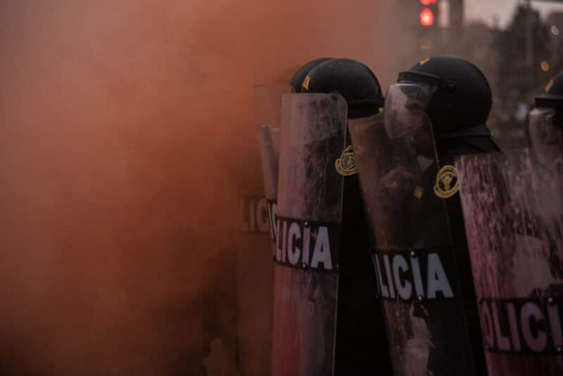 Manifestación antigubernamental en Perú