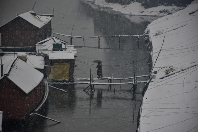 Nevadas en Srinagar