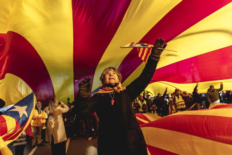 Protestas independentistas en Barcelona