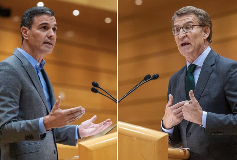 Sánchez acusa al PP de "enmudecer" al Parlamento y Feijóo le pide que deje de reducir a "cenizas" la democracia