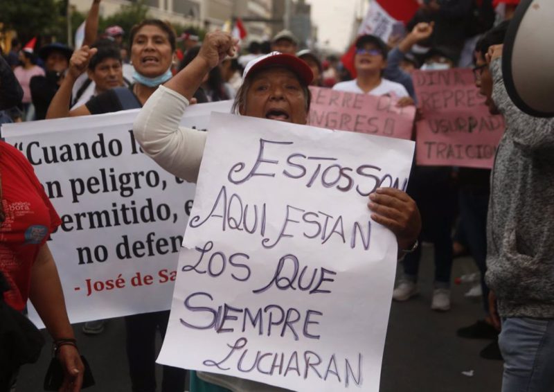 La Policía y Defensa de Perú acusan a varios congresistas aliados de Castillo de azuzar las protestas