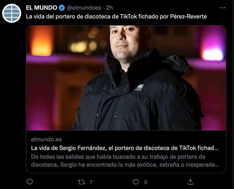 La vida del portero de discoteca de TikTok fichado por Pérez-Reverte